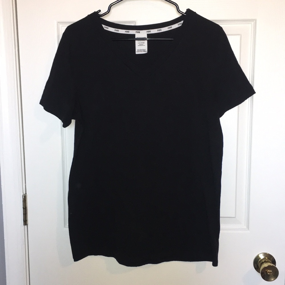 Pink black short sleeve top